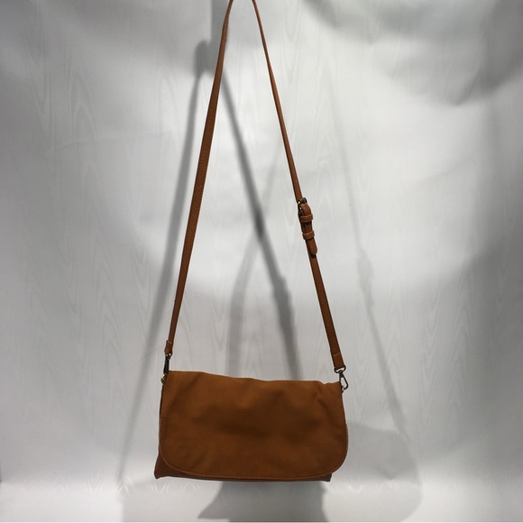 ANTHROPOLOGIE Brown Crossbody Clutch Faux Leather Bag - Picture 10 of 12